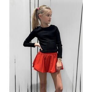NEW LITTLE OLIN gathered mini skort in red